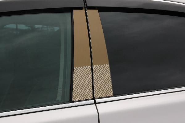 ステンレス　ピラー　送料無料　ＬＡ１６０系　ムーブ　１０Ｐ 鏡面HYPER　カーパーツ ファサネイトピラー 市松模様風ＳＰ ＬＡ１６０系 ムーブ １０Ｐ 鏡面