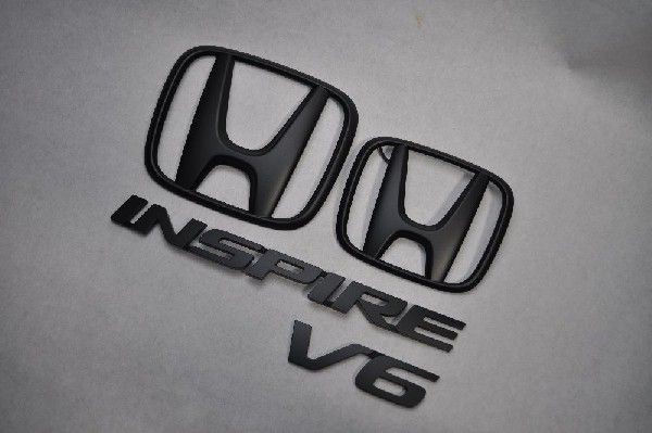 ホンダ　マットブラック/ピアノブラック　エンブレム　送料無料　ＣＰ３系　インスパイア　４点ＳＥＴ　カーパーツ　純正　メッキの通販は 20,300円