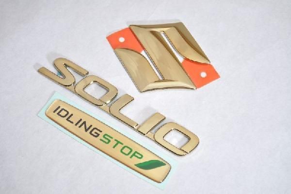 スズキ　カラー　エンブレム　送料無料　ＭＡ１５　ソリオ　ゴールド　リア２点　カーパーツ　純正　メッキの通販は 10,600円