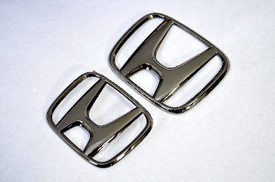 ホンダ　カラー　エンブレム　送料無料　ＲＧ１　ステップワゴン　フロント/リアＨマーク　ブラック　カーパーツ　純正　メッキの通販は 9,700円