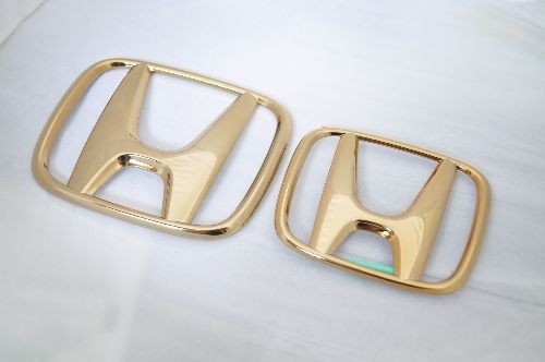 ホンダ　カラー　エンブレム　送料無料　ＲＧ１　ステップワゴン　フロント/リアＨマーク　ゴールド　カーパーツ　純正　メッキの通販は 10,500円