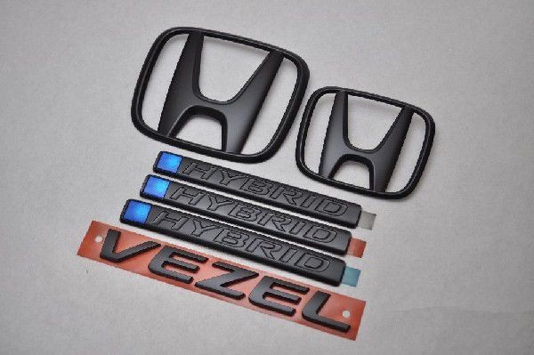 ホンダ　マットブラック/ピアノブラック　エンブレム　送料無料　ＲＵ３　ヴェゼル　前期/後期　６点セット　カーパーツ　純正　メッキの通販は 20,376円