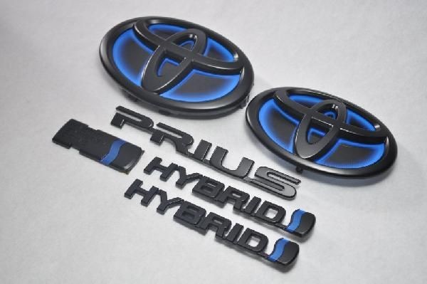 トヨタ　マットブラック/ピアノブラック　エンブレム　送料無料　ＺＶＷ３０系　プリウス　６点ＳＥＴ　カーパーツ　純正　メッキの通販は 24,893円