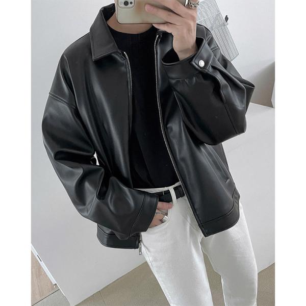 革ジャン メンズ レザージャケット テーラードジャケット 冬 大きい