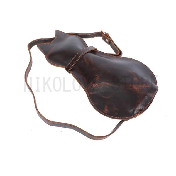 猫型ボディーバッグ ショルダーバッグ ベルトポーチ レディース 本革