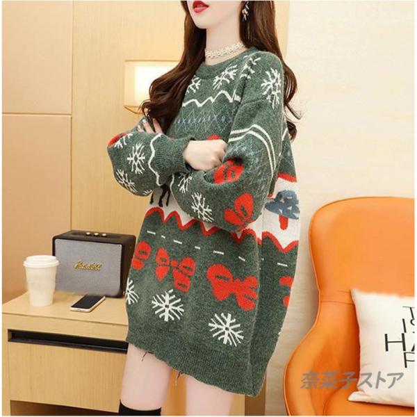 セーター レディース もこもこ クリスマス クリスマスリー柄 出かけ 可愛い ニット クリスマスセーター ニットセーター クルーネック  サンタ服の通販はau PAY マーケット - クスノキ商事 | au PAY マーケット－通販サイト レディース用クリスマスセーター かわいい おもしろい クリスマス スウェットシャツ クルーネック ニットセーター プルオーバー トッ