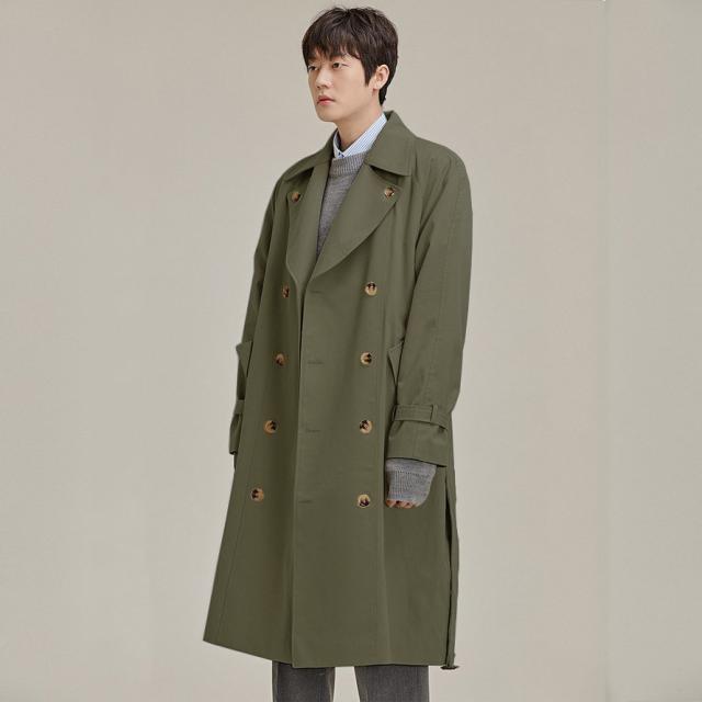 トレンチコート アウター フォーマル メンズ ステンカラーコート 無地
