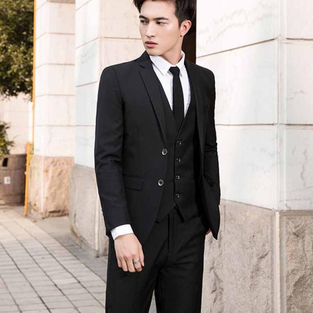 スーツ メンズ スーツセットアップ 無地 ビジネススーツ 上下セット 2