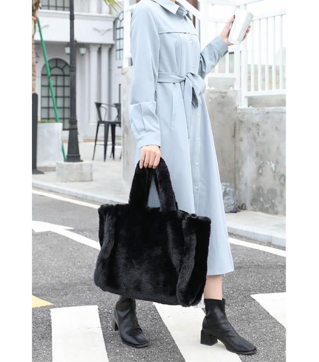 ファーバッグ 秋冬 もこもこバッグ レディース トートバッグ