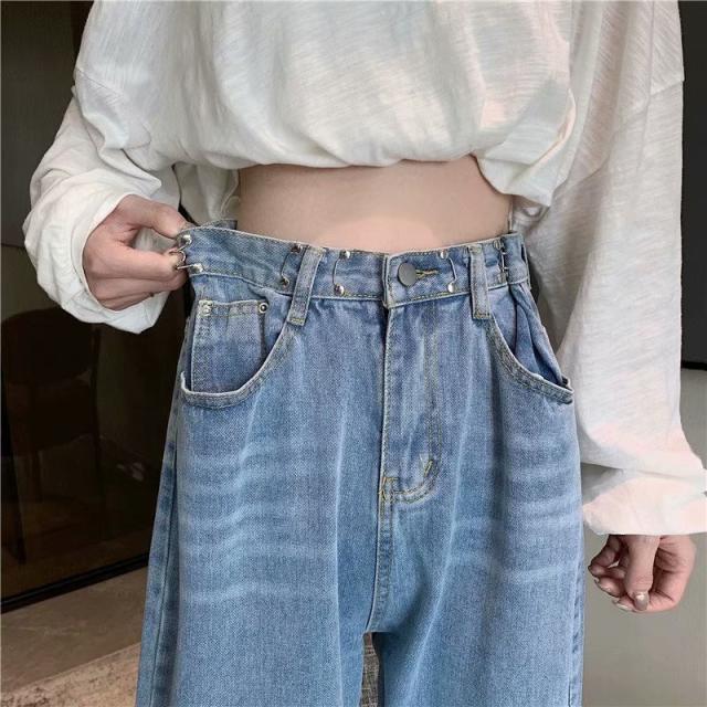 JENNE 2wayハイウエストリラックスデニムパンツ 脚長効果 韓国風 2wayハイウエストリラックスデニムパンツ｜JENNE(ジェンヌ)公式