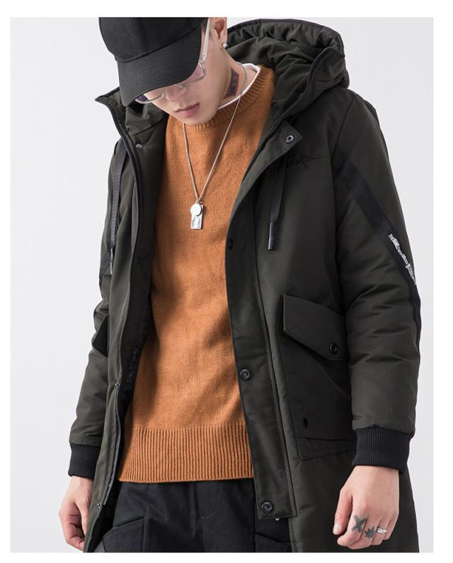 ダウンコート メンズ ロング丈 フード付き 中綿コート ダウン