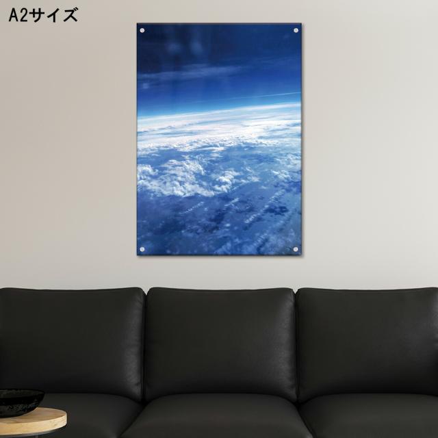 アートパネル おしゃれ 壁掛け アクリル 空撮 大気圏 宇宙 地球 上空 飛行機 眺めアート 海外 グラデーション コントラスト 空 青空 ネオン 人気 ネオンサイン高級 オブジェ パネル アート 北欧の通販は 10,296円