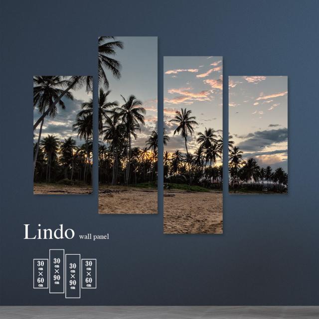 アートパネル おしゃれ 壁掛け ヤシ ヤシの木 ハワイ ビーチ 自然 葉っぱ 夕暮れ 浜辺 北欧 デザイン アート 壁飾り 4枚セット ファブリックパネルの通販は