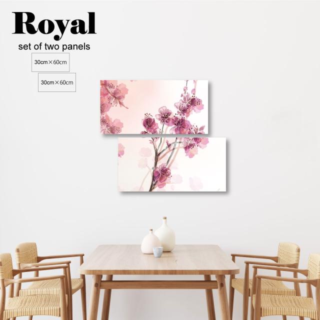 アートパネル 和 和モダン 日本 JAPAN 和風 2枚セット おしゃれ 壁掛け 花 はな フラワー 梅 梅の花 レントゲンアート 透け 透け感 透明感 爽やか 春夏秋冬 ピンク 写真 アート 芸術 グラデーション 鮮明 高品質 ハイクオリティーの通販は 8,134円