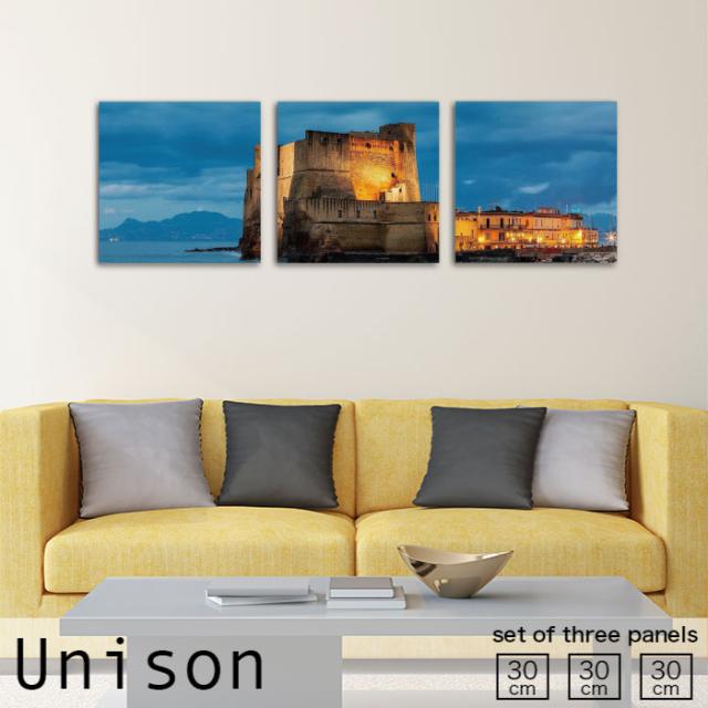 アートパネル 城 建物 海上 空 レトロ 雲 風景 夜景 街灯 おしゃれ 壁掛け 絵 生地 モダン 3連  セット 作る インテリア 人気 ファブリックパネルの通販は