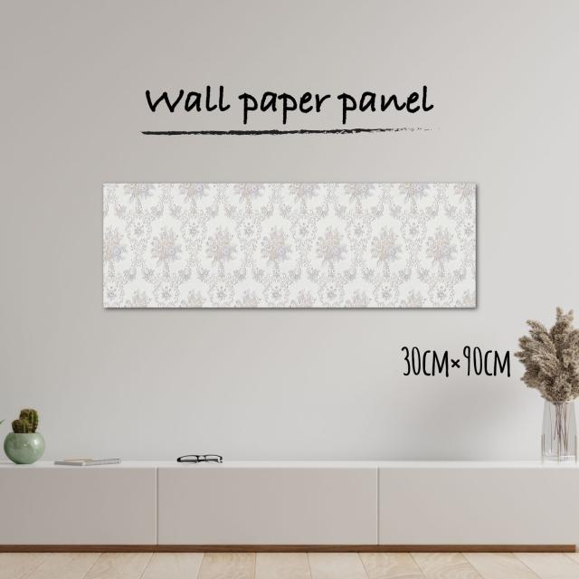 アートパネル 壁掛け おしゃれ インテリア モダン エレガント 高級感 王室 ヨーロッパ30cm×90cm 長方形 エンボス 凸凹 アクセントクロス 日本製 ハンドメイド 木枠の通販は 7,578円