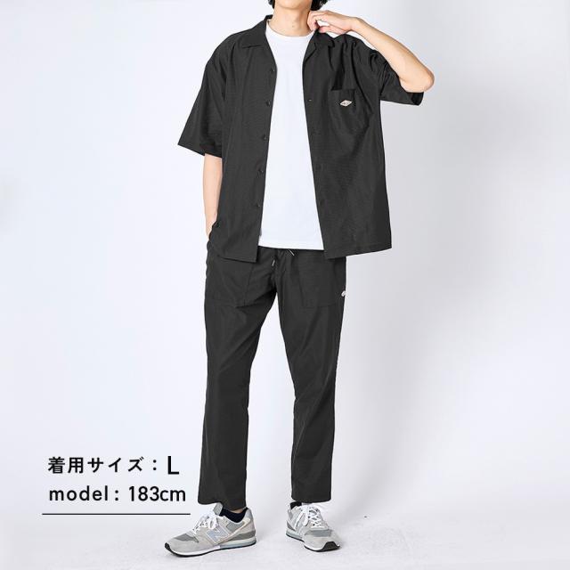 セットアップ メンズ 2点セット オープンカラー 半袖シャツ イージーパンツ メッシュ ストレッチ 涼しい 通気性 軽い 薄い 透け感 カジュアル 上下セット 春 夏 BALL 55702 55704_15