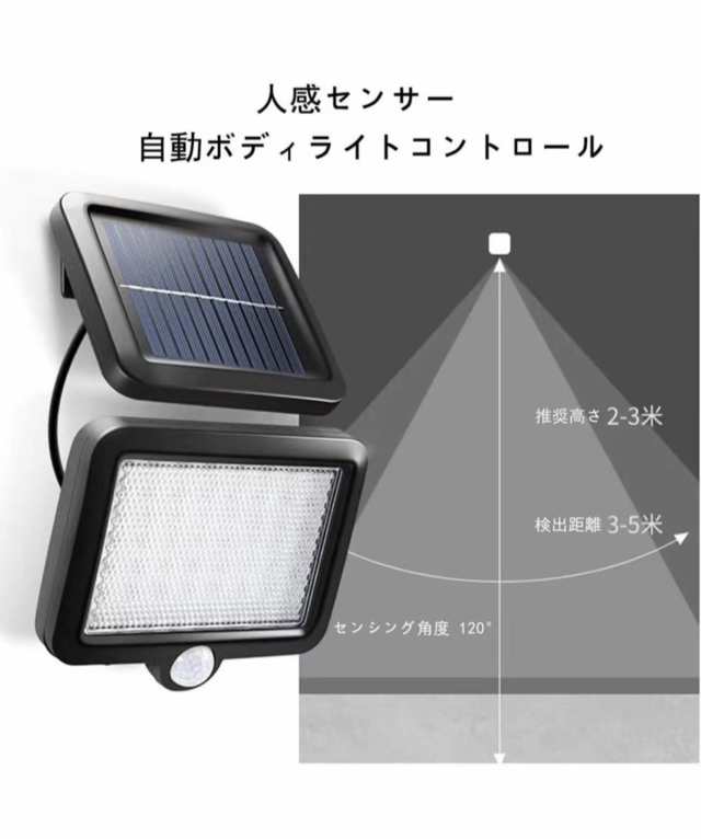 保障できる 4個 led ソーラーライト センサーライト LED セキュリティライト