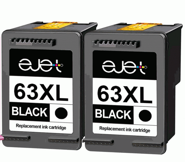 最新型対応 HP63XL 黒 ２個組 増量版 Black ENVY4520 Officejet 4650 ...
