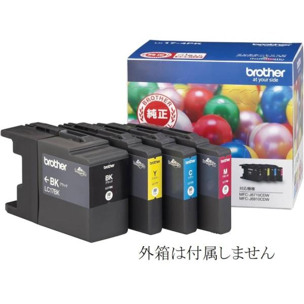 LC17-4PK ブラザー Brother 純正インクカートリッジ LC17 4色セット 大容量 箱なし MFC-J5910CDW J6510DW J6710CDW J6910CDW 6,688円
