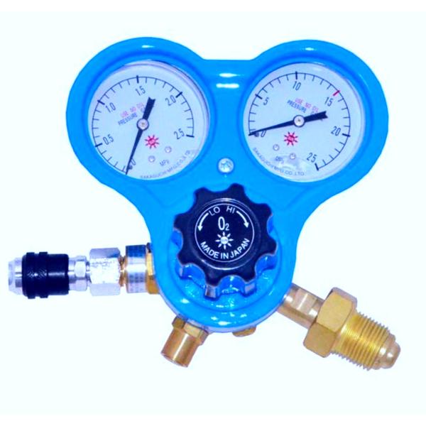 ワンタッチカプラ付き 酸素調整器 SG-3 関西式 逆火防止器付き 阪口製作所 レギュレーター