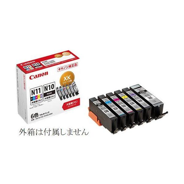 XKI-N11XL+N10XL/6MP キャノン 純正 インクカートリッジ 増量 6色組 Canon キヤノン プリンターインク XK80 XK70 XK60 XK50 箱なし