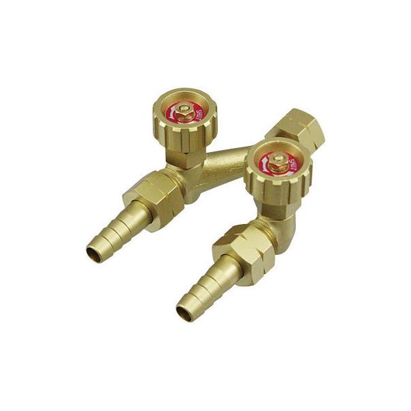 アセチレン用 2又バルブ 分岐バルブ YB-2 安心の日本製 阪口製作所 ２又分岐バルブ