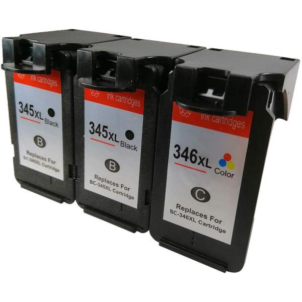 BC-345XL BC-346XL対応リサイクルインク ブラック2個+カラー1個 合計3個セット 残量表示OK キャノン 送料無料
