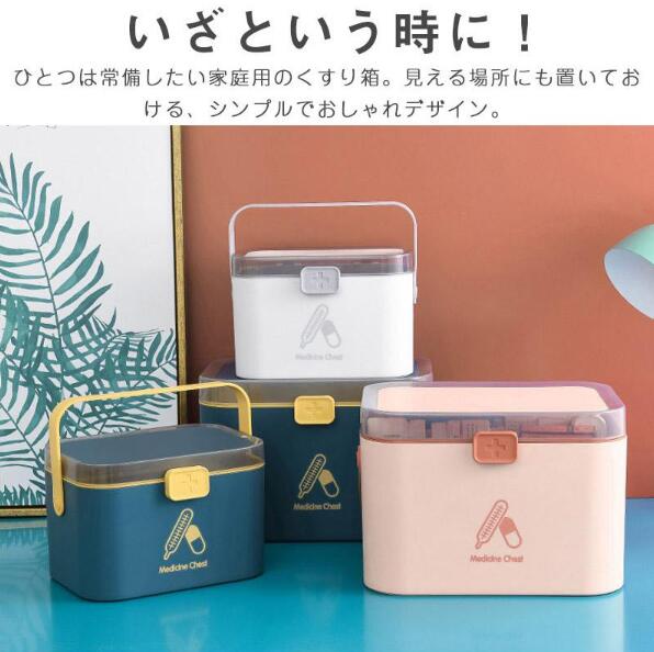 救急箱 薬箱 収納ボックス 大容量 遮光 小物入れ 整理 手提げ 薬 
