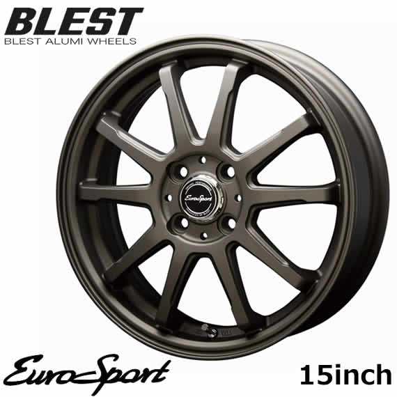 ホイールのみ4本セット アルミホイール ブレスト BLEST　ユーロスポーツSS-01 15インチ 5.00 4穴 45 マットブラック/マットブロンズ【代