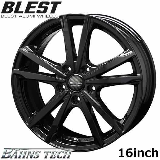 ホイールのみ4本セット アルミホイール ブレスト BLEST　バーンズテック ジゼリスFV 16インチ 6.5 5穴 PCD 100 インセット48 ブラック 【代引き不可】の通販はホイール