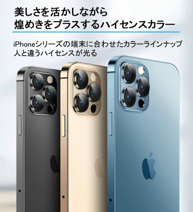 iPhone13 13mini カメラレンズ プロテクター レインボーカラー