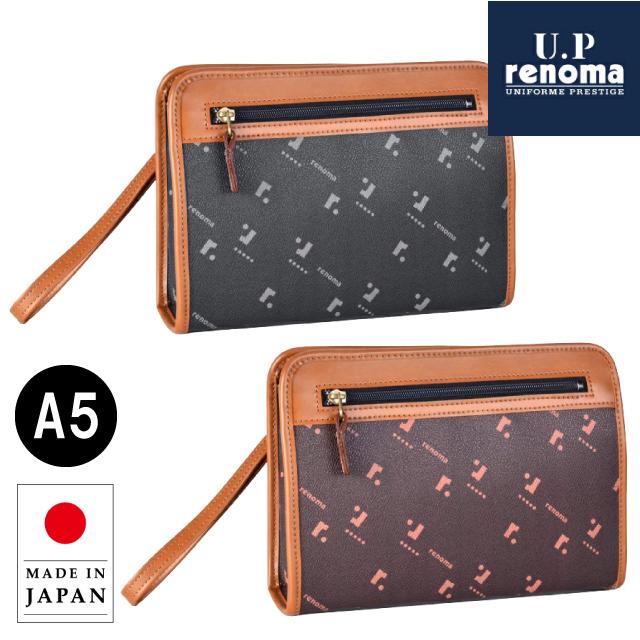 セカンドバッグ メンズ U.P renoma レノマ モノグラム 合皮セカンドバッグ 豊岡製 20118 メンズバッグ おしゃれ ブランド 日本製 黒 茶色 集金バッグ 集金カバン A5 男性 50代 60代 70代 プレゼント 人気 敬老の日 誕生日 父の日 父 祖父 クラッチバッグ 結婚式 鞄 ポーチの通販は 9,900円