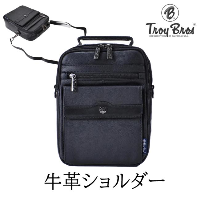ショルダーバッグ メンズ 本革 TroyBros トロイブロス 牛革シュリンク 縦型ショルダーバッグ L 7015 ショルダーバッグ 斜めがけ ショルダーバッグ 小さめ ショルダーバッグ 本革 ショルダーバッグ 革 ショルダーバッグ 2way ショルダーバッグ メンズ 斜めがけ 父の日 敬老の日