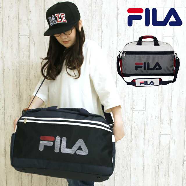 ボストンバッグ 修学旅行 高校生 FILA フィラ メッシュロゴ ボストン