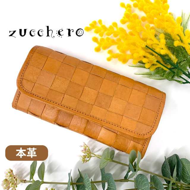 財布 レディース 長財布 zucchero ズッケロ ヌメ革 ギャルソン かぶせ長財布 48082 レディース財布 ブランド 革 レザー おしゃれ ママ プ