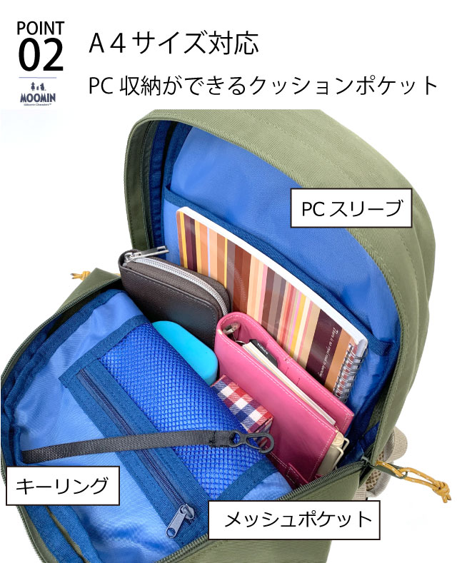 リュック レディース 通勤 おしゃれ 軽量 旅行用 小さめ ミニリュック 女子 ナイロン 軽い 撥水 大きめ 旅行 コンパクト 大人かわいい 大人 20代 30代 使いやすい ブランド レディースリュック アウトドア 北欧 学生 リュックサック デイパック MOOMIN ムーミン rmnl-04_4
