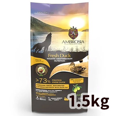 【正規輸入品】アンブロシア ドッグフード HMNダック 犬用 1.5kgの通販は