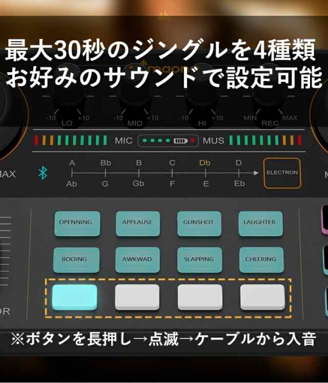 Maono ポッドキャスター＋コンデンサーマイク＋イヤホンセット 配信用ミキサー オーディオインターフェイス ポッドキャスト ライバー ス｜au  PAY マーケット