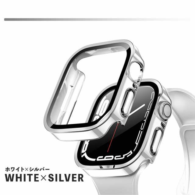 Apple Watch カバー 8 7 フラット ゴールド 防水 49mm 45mm アップル