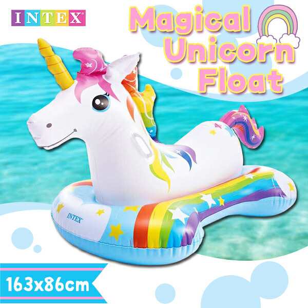 マジカルユニコーン フロート INTEX 163*86cm 浮き輪 キッズ 子供