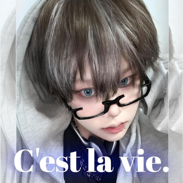 ウィッグ ショート ウルフ メッシュ ブラウン ホワイト フルウィッグ