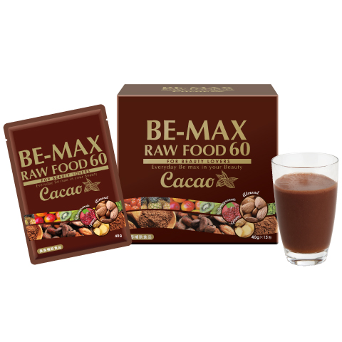 E-MAX RAW FOOD 60 Cacao（ビーマックス ローフード 60 カカオ） 15食入　賞味期限2026.2.19　ネコポス箱なし発送　在庫無くなり次第終了