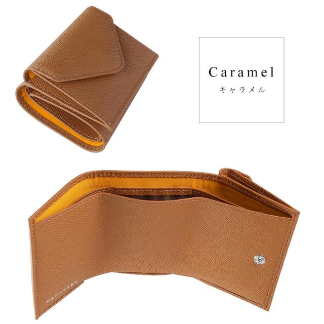 財布 レディース メンズ 三つ折り ミニ ブランド プレミアムレザー 本