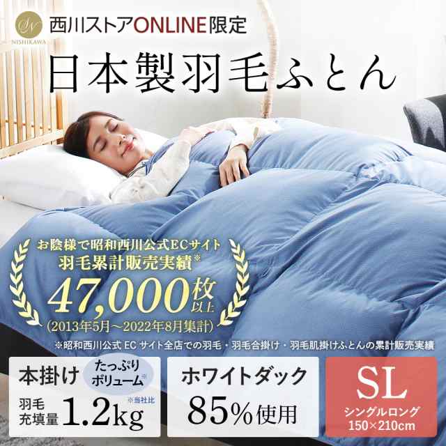 タイムセール！】 昭和西川 羽毛肌掛けふとん 未使用 econet.bi