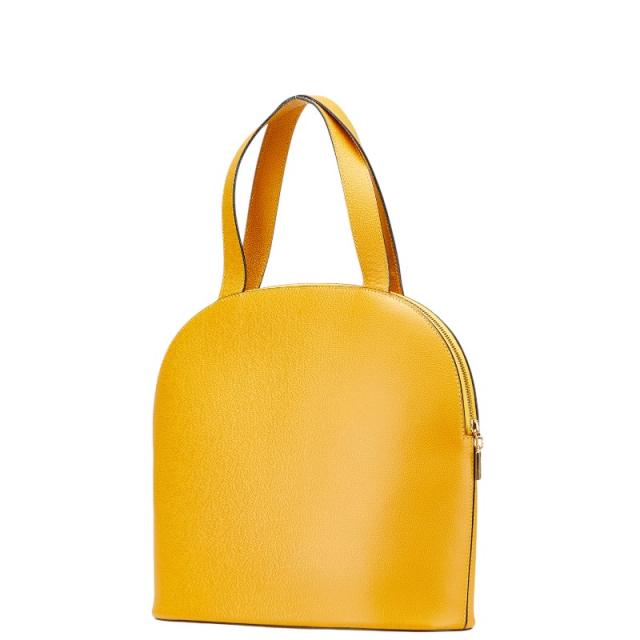 セリーヌ ロゴリング ハンドバッグ トートバッグ イエロー系 レザー レディース CELINE 【中古】_1