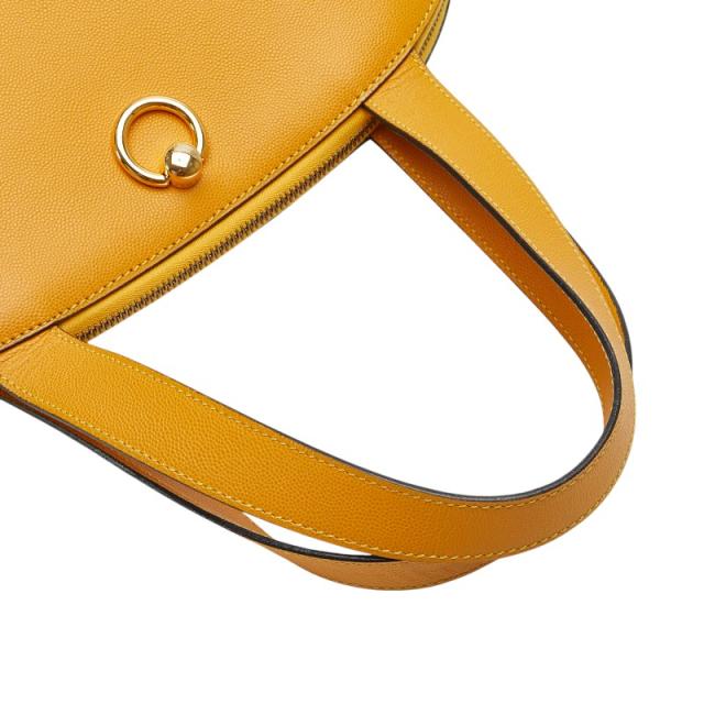 セリーヌ ロゴリング ハンドバッグ トートバッグ イエロー系 レザー レディース CELINE 【中古】_6