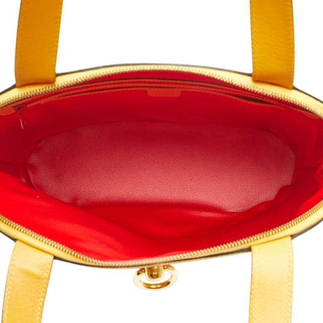 セリーヌ ロゴリング ハンドバッグ トートバッグ イエロー系 レザー レディース CELINE 【中古】_7