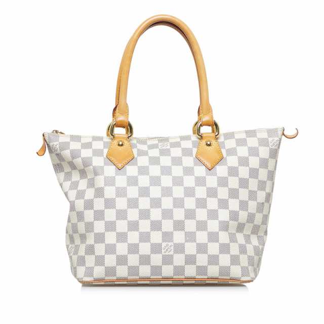 ルイ ヴィトン ダミエ アズール サレヤPM ハンドバッグ トートバッグ N51186 ホワイト PVC レザー レディース LOUIS VUITTON 【中古】