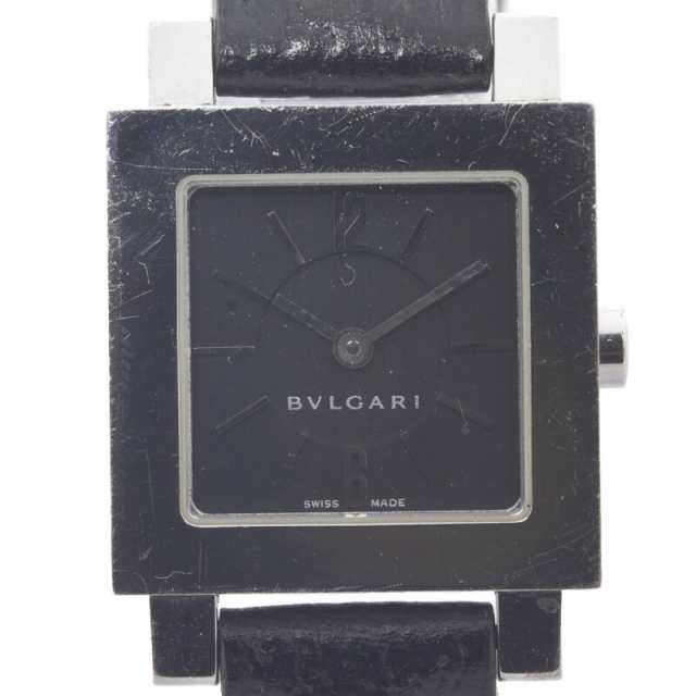 本命ギフト ブルガリ ブルガリ ブルガリ クアドラード 腕時計 SS SQ22SL ブラック文字盤 クオーツ SQ22SL クアドラード  ブラック文字盤 ステンレススチール 腕時計 レディース BVLGARI ブルガリ